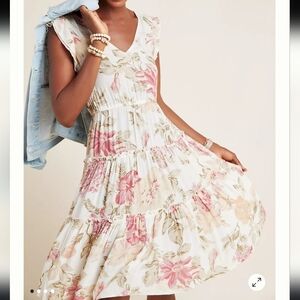 Frye x Anthropologie Luna Tiered Dress Size M